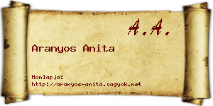 Aranyos Anita névjegykártya